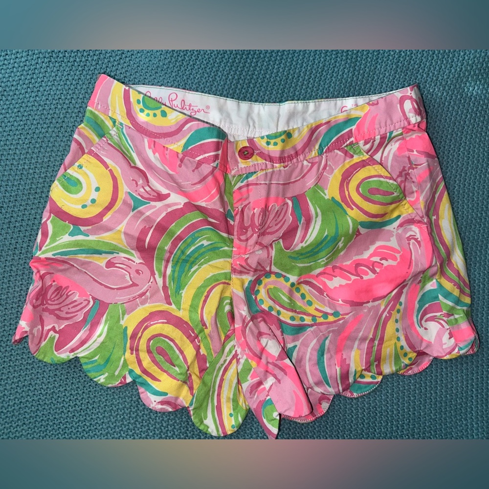 Lilly Pulitzer Colorful Scalloped Shorts